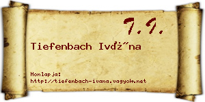 Tiefenbach Ivána névjegykártya